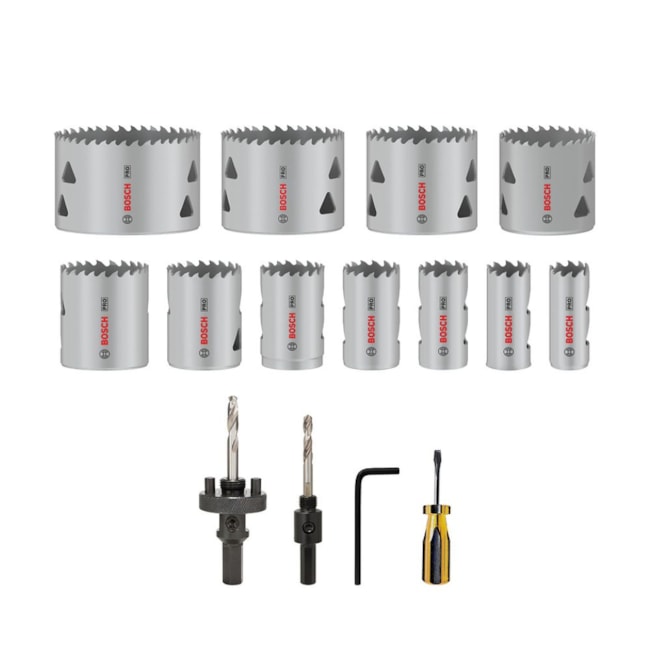 Jogo de Serra Copo Bimetal 19mm a 76mm (3/4