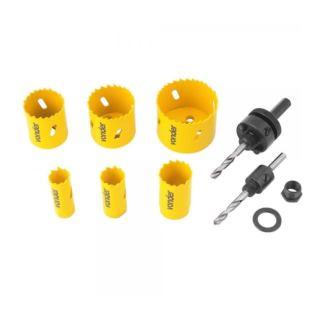 Jogo de Serra Copo Bimetal em Aço 19-57mm 9 Peças SCV 200 3511000020 VONDER-11afe539-2c01-42ff-9082-a714aace434d