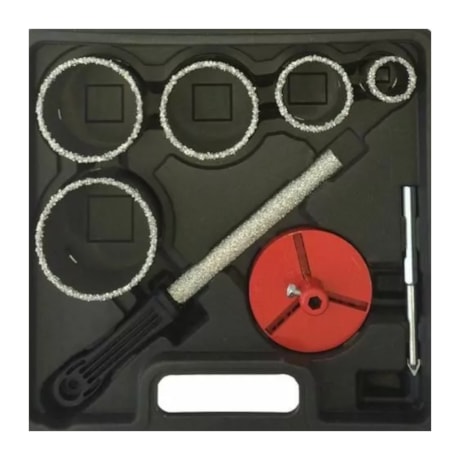 Jogo de Serra Copo Diamantado de 33mm a 83mm com 5 Peças 728429 MTX