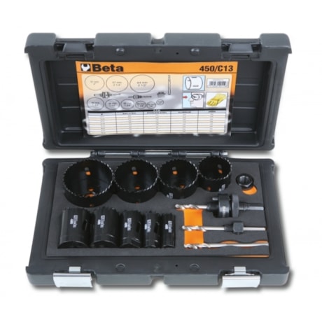 Jogo de Serras Copo Bimetal 19mm a 64mm 13 Peças 450/C13 BETA-1388b8b4-73d7-46fe-bfae-1c444be33603