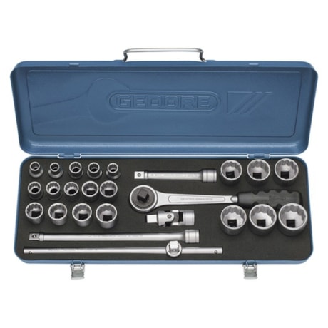Jogo de Soquete 10 a 32 mm com Catraca Reversível D19KMU GEDORE-71b7b51f-290e-4d4f-aebc-fd75a872f451