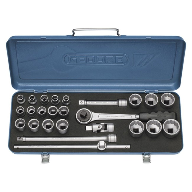 Jogo de Soquete 10 a 32 mm com Catraca Reversível D19KMU GEDORE-70b1d090-c739-4435-9dad-07be4738849f
