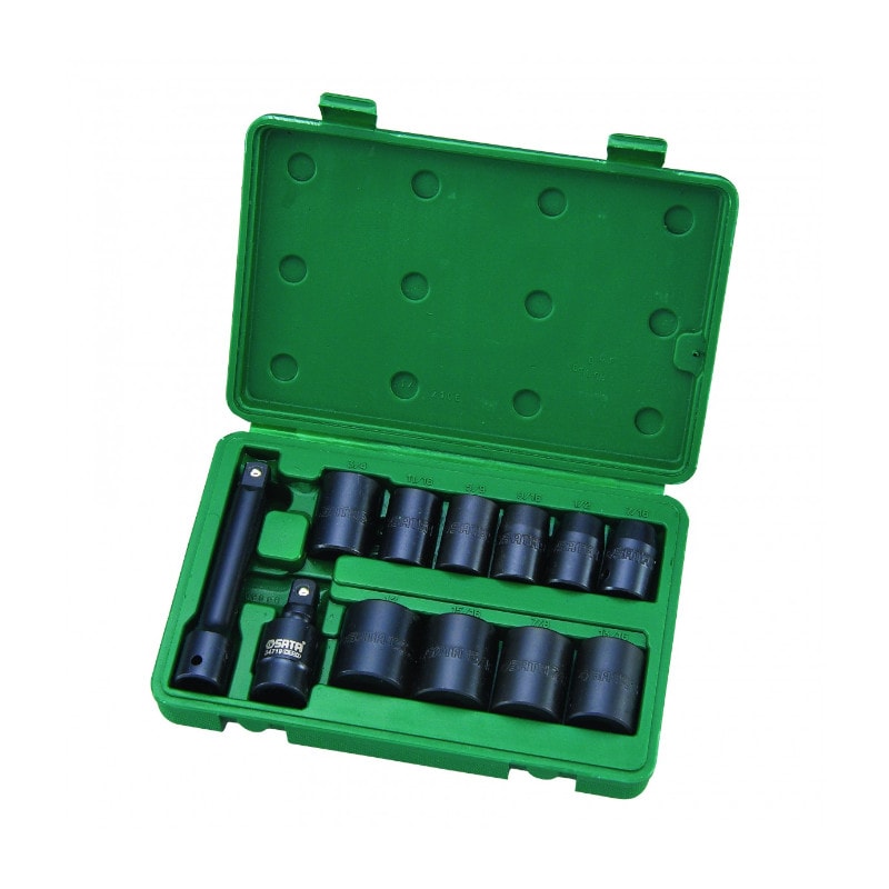 Jogo de Soquete Hexagonal 3 a 12mm Encaixe 1/4