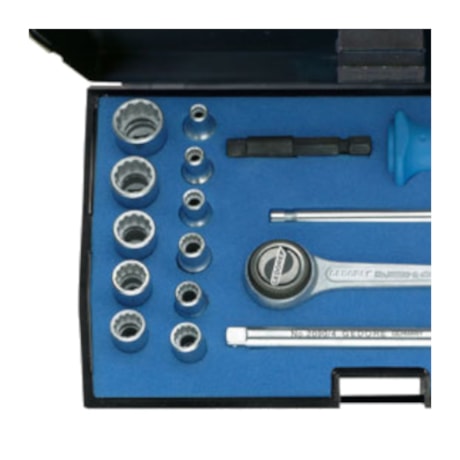 Jogo de Soquete Estriado 4 a 13 mm com Catraca Reversível D20EMU-3 GEDORE-250a95a9-aecb-4693-a1bc-c9ba480cc01b