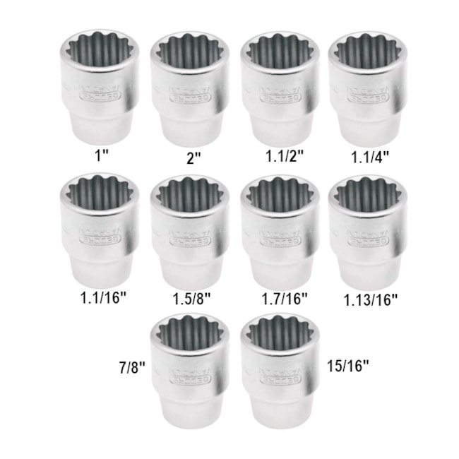 Jogo de Soquete Estriado 7/8