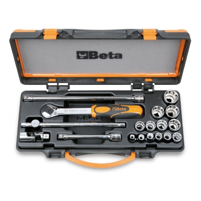 Jogo de Soquete Estriado com Encaixe  3/8