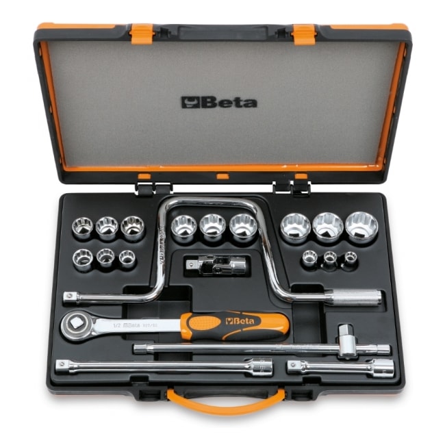 Jogo de Soquete Estriado Encaixe 1/2