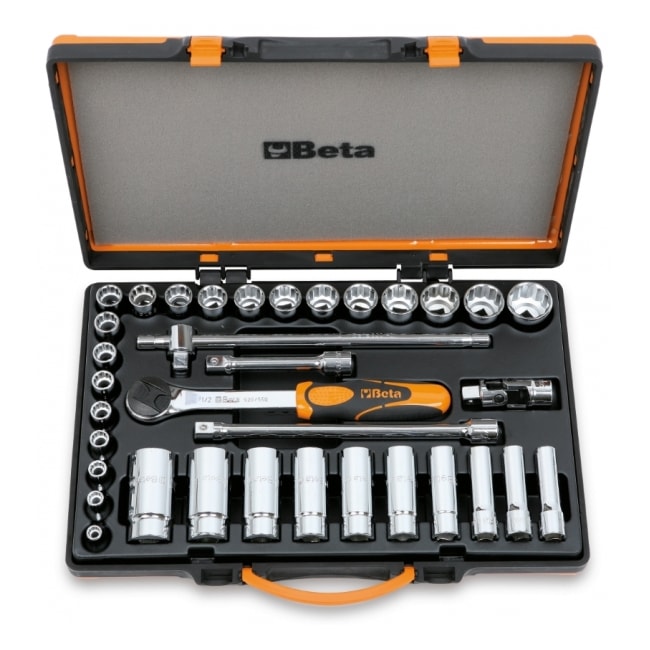 Jogo de Soquete Estriado Encaixe 1/2