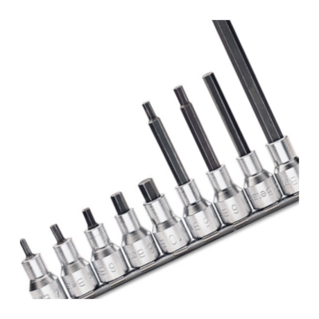 Jogo de Soquete Hexagonal Encaixe 1/2