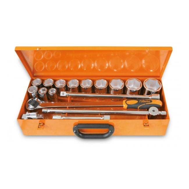 Jogo de Soquete Sextavado 22x55mm Encaixe 3/4