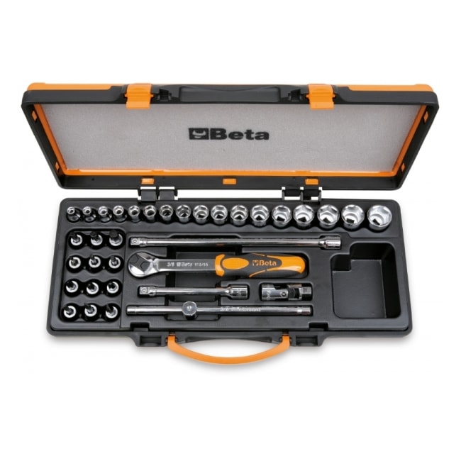 Jogo de Soquete Sextavado e Bits Encaixe 3/8