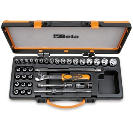 Jogo de Soquete Sextavado e Bits Encaixe 3/8