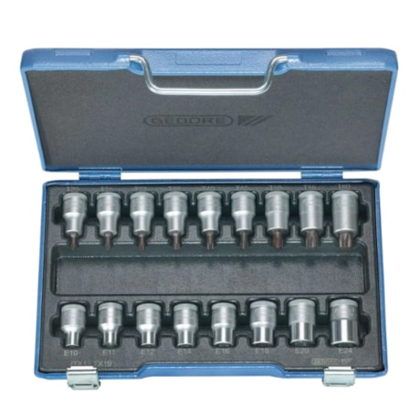Jogo de Soquete Torx 17 Peças ITX19TX-017 GEDORE