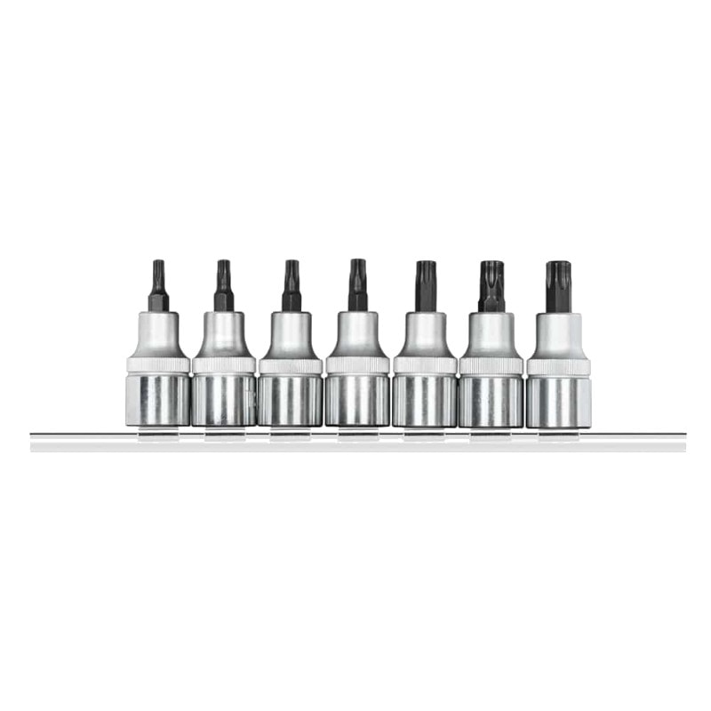 Jogo de Soquete Torx 7 Peças Encaixe 1/2