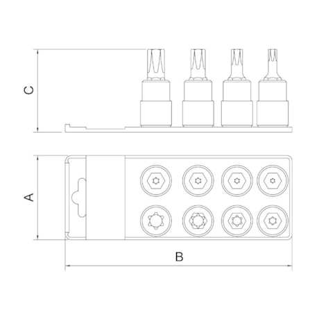 Jogo de Soquete Torx 8 Peças 44844/508 TRAMONTINA PRO-5973ca29-73a9-43c4-bd4d-0c1d1326f678