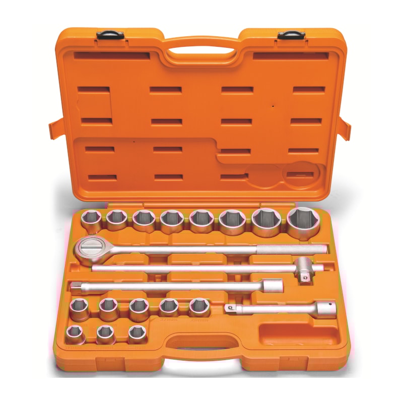 Jogo de Soquetes Estriados de 19 a 50mm Encaixe 3/4