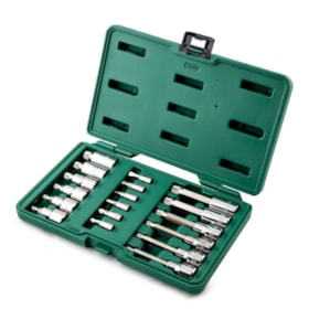 Jogo de Soquetes Bits 5 a 14mm Encaixe 1/4