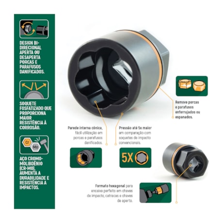 Jogo de Soquetes de Extração Bolt Biter com 13 Peças ST09137 SATA-efc18a1c-b348-4f54-bcde-3a58086d52ec