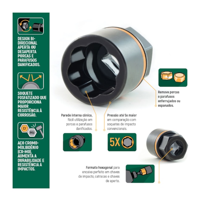 Jogo de Soquetes de Extração Bolt Biter com 13 Peças ST09137 SATA-d71fbdc1-44ba-444a-87f5-98aaf8efd4bc