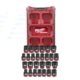 Jogo de Soquetes de Impacto Sextavado 10 a 24mm 3/8