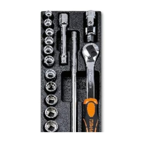 Jogo de Soquetes e Acessórios com 16 Peças 1/2