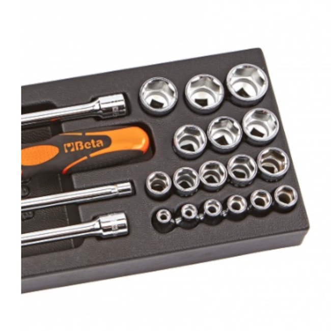 Jogo de Soquetes e Acessórios com 22 Peças 3/8