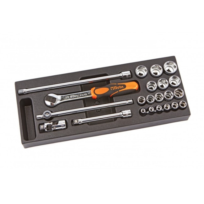 Jogo de Soquetes e Acessórios com 22 Peças 3/8