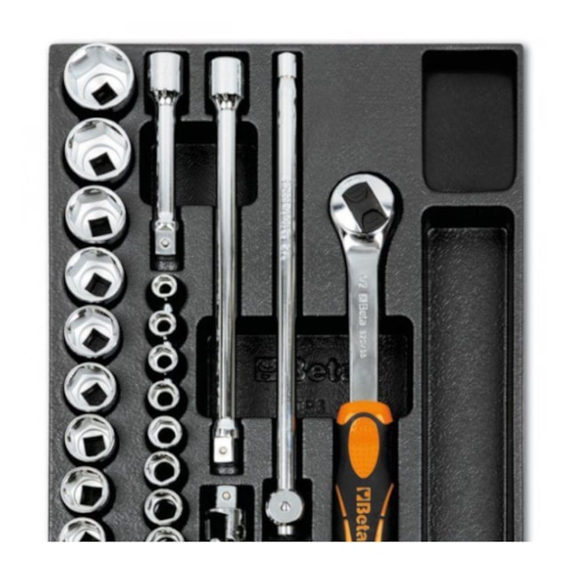 Jogo de Soquetes e Acessórios com 24 Peças 1/2