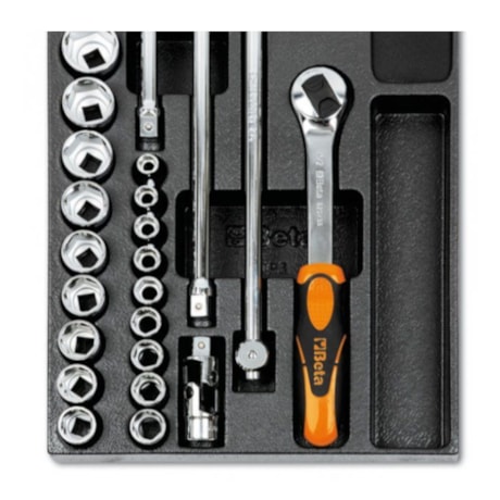 Jogo de Soquetes e Acessórios com 24 Peças 1/2