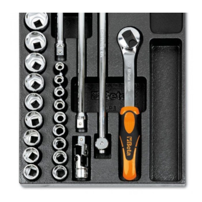 Jogo de Soquetes e Acessórios com 24 Peças 1/2