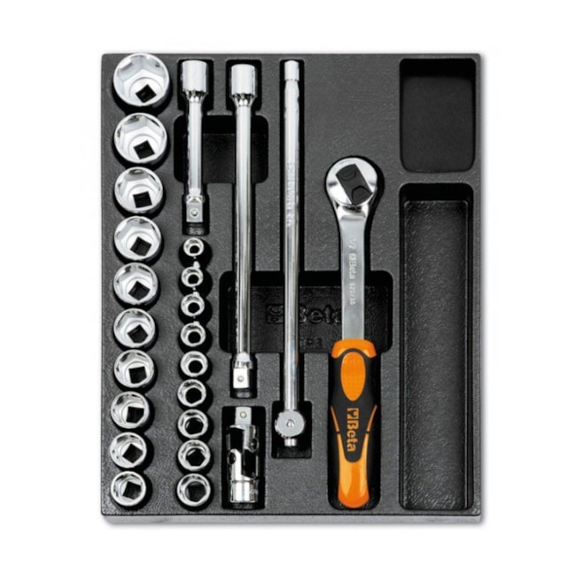 Jogo de Soquetes e Acessórios com 24 Peças 1/2