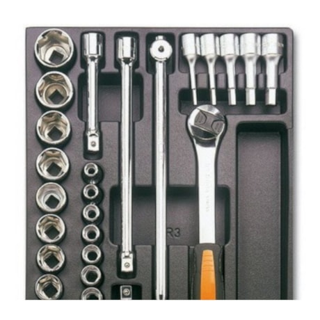 Jogo de Soquetes e Acessórios com 29 Peças 1/2