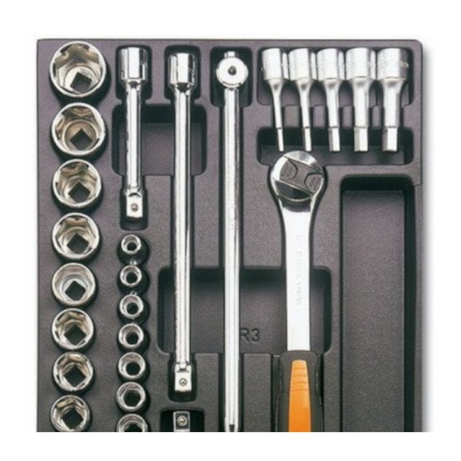 Jogo de Soquetes e Acessórios com 29 Peças 1/2