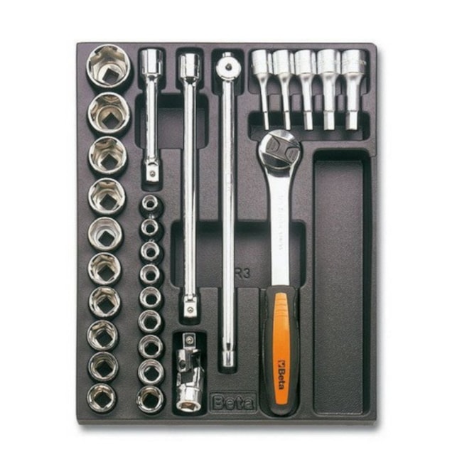 Jogo de Soquetes e Acessórios com 29 Peças 1/2