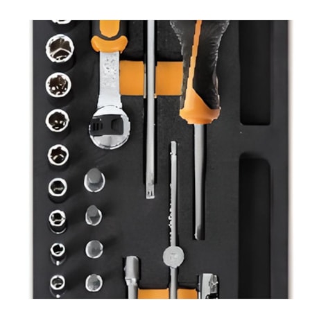 Jogo de Soquetes e Acessórios de 1/4