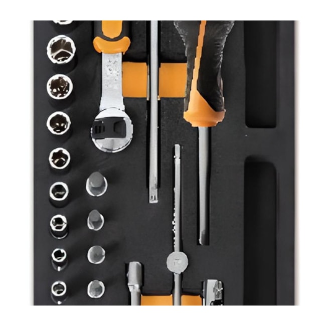 Jogo de Soquetes e Acessórios de 1/4