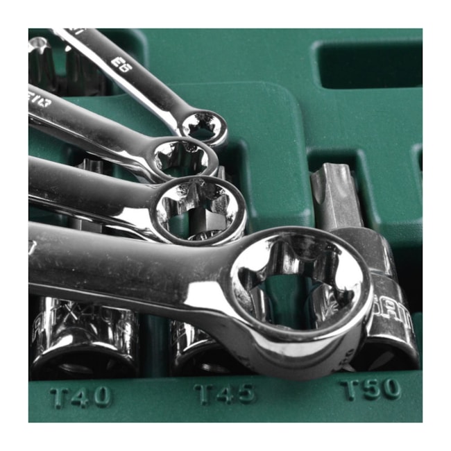 Jogo de Soquetes e Chaves E-Torx de 1/4