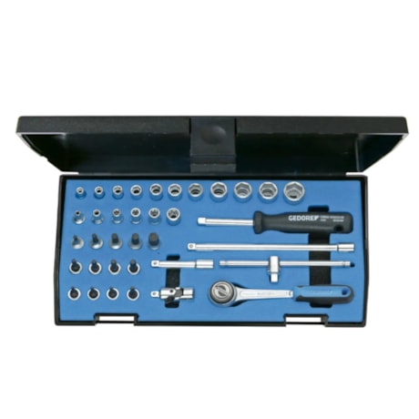 Jogo de Soquetes e Chaves Encaixe 1/4