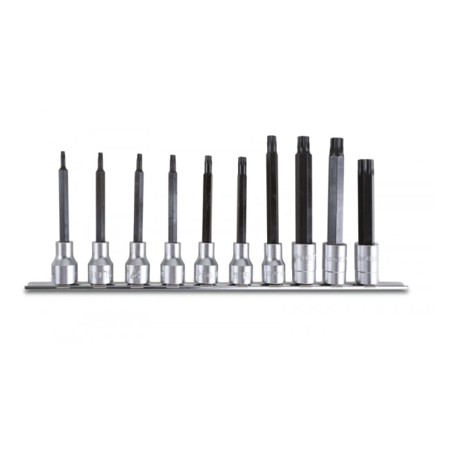 Jogo de Soquetes e Torx T20 a T70 Longo Encaixe 1/2