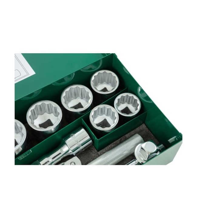 Jogo de Soquetes Estriado 30 a 60mm Encaixe 3/4