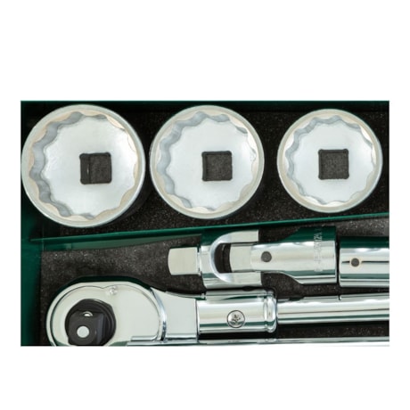 Jogo de Soquetes Estriado 30 a 60mm Encaixe 3/4