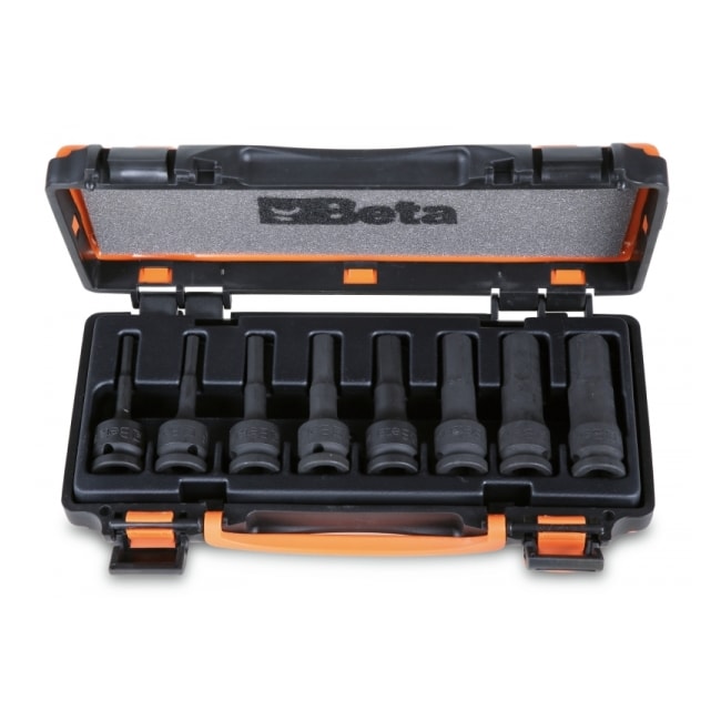 Jogo de Soquetes Hexagonal com 8 Peças Encaixe 1/2