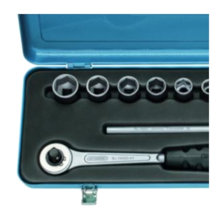 Jogo de Soquetes Sextavado 10 a 22mm com Catraca 19LMZ GEDORE-86b2adb2-8339-487d-bfaa-bb1487efa393