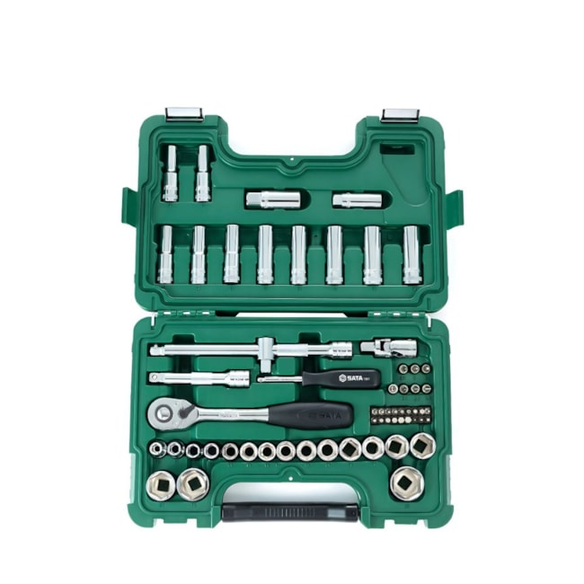 Jogo de Soquetes Sextavado 10 a 32mm Encaixe 1/2