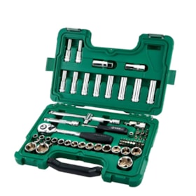 Jogo de Soquetes Sextavado 10 a 32mm Encaixe 1/2