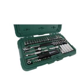 Jogo de Soquetes Sextavado 3.5 a 14mm Encaixe 1/4