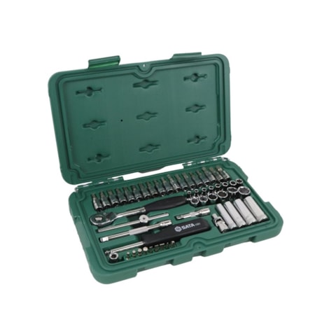 Jogo de Soquetes Sextavado 3.5 a 14mm Encaixe 1/4