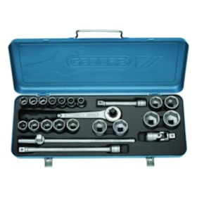 Jogo de Soquetes Sextavado 3/8