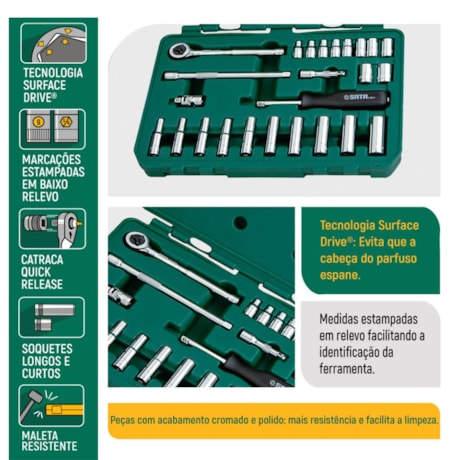 Jogo de Soquetes Sextavado 5/32