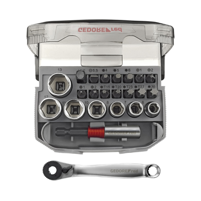 Jogo de Soquetes Sextavado com Encaixe 1/4'' 23 peças R49005023 GEDORE RED-7346e445-eecc-462a-8e43-888934b5a3b3